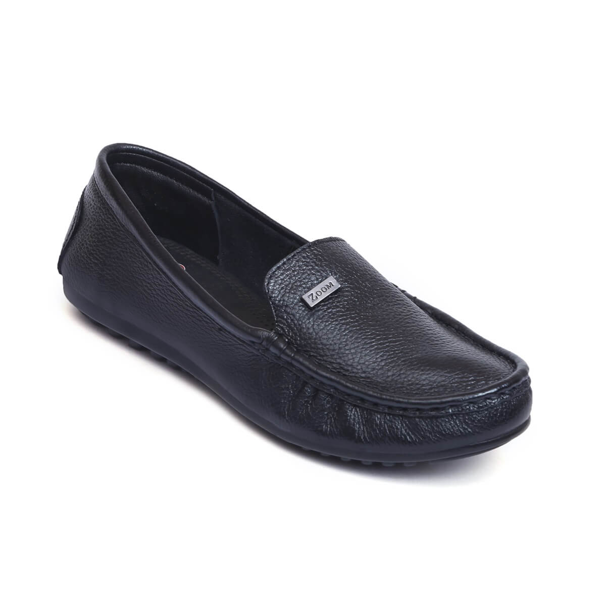 Chic Black Leather Loafers for Women Metro