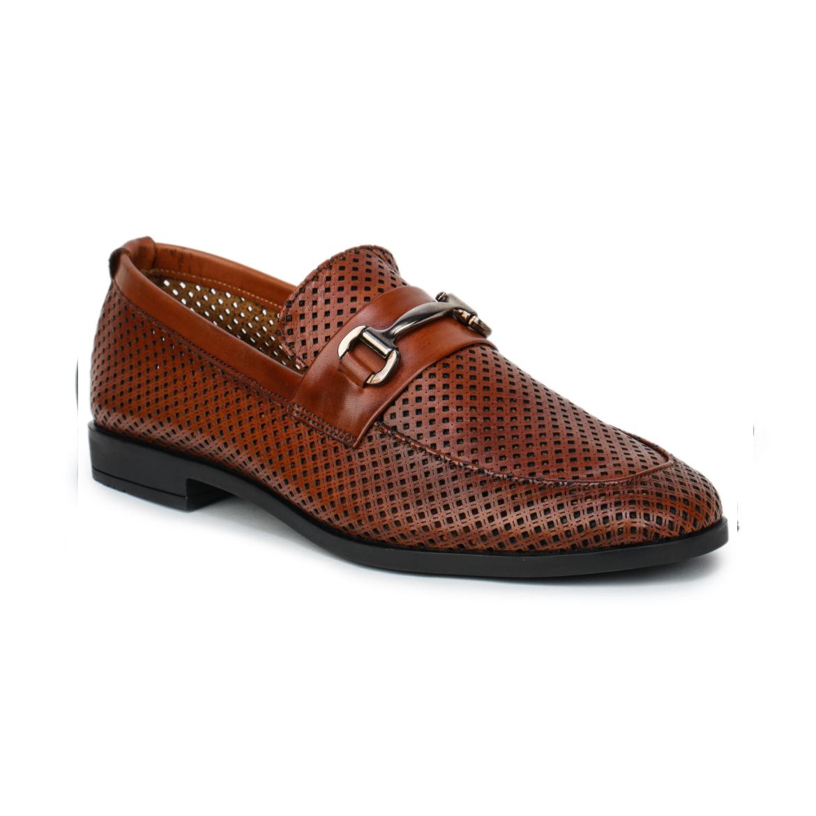 Textured Loafers for Men- 9981_brown