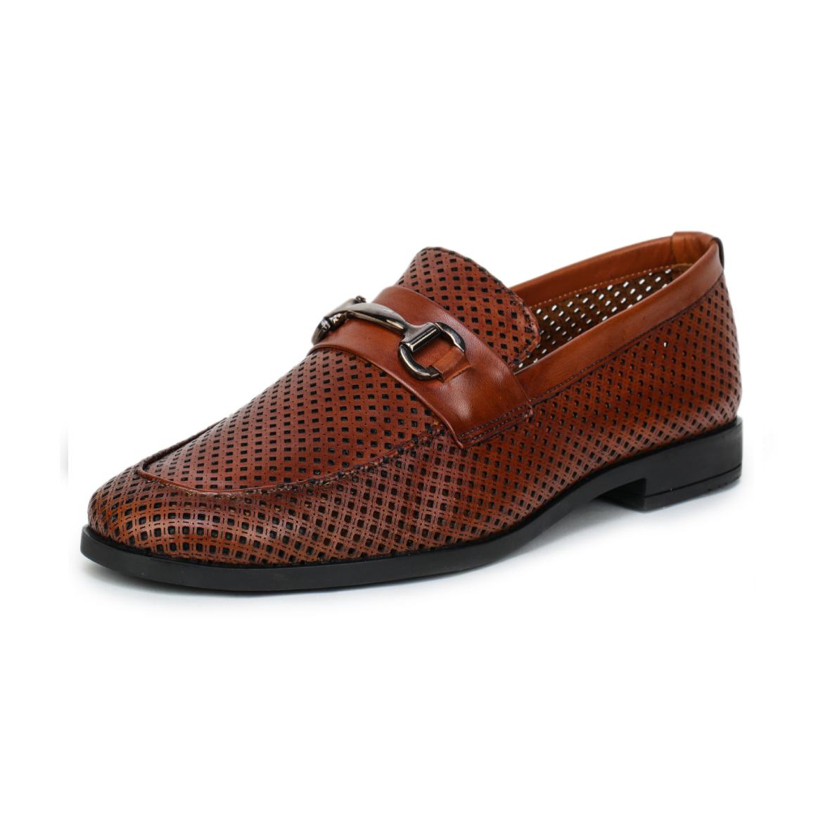 Textured Loafers for Men- 9981_brown2