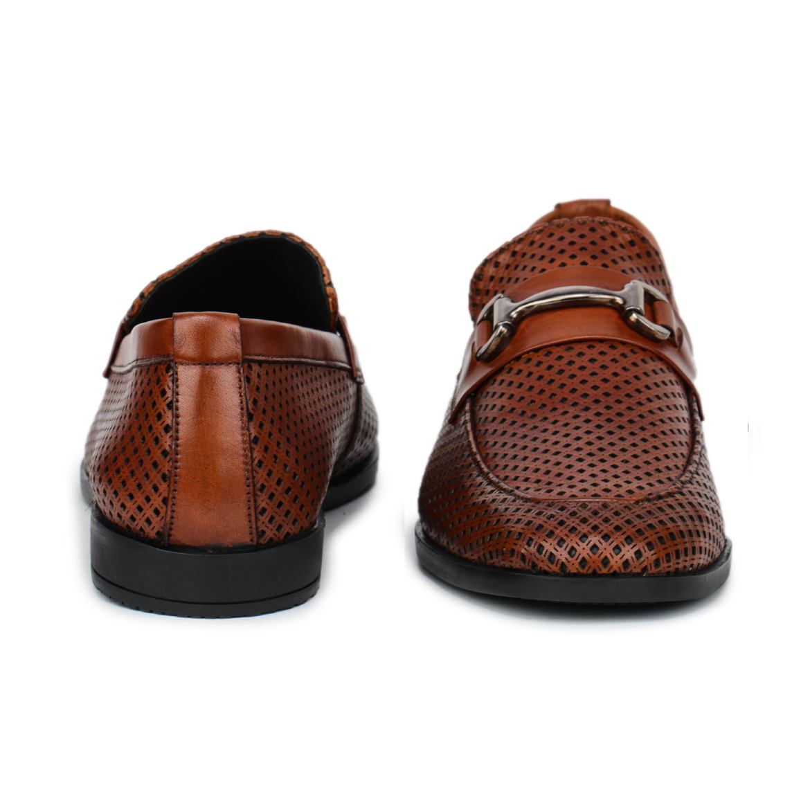 Textured Loafers for Men- 9981_brown1