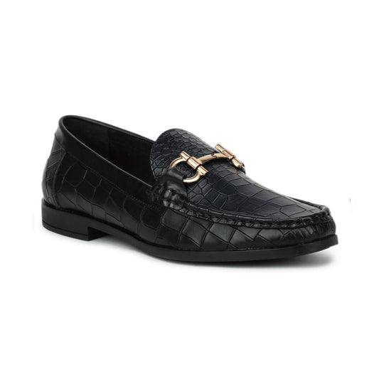 Luxe Textured Loafers - 0840 black