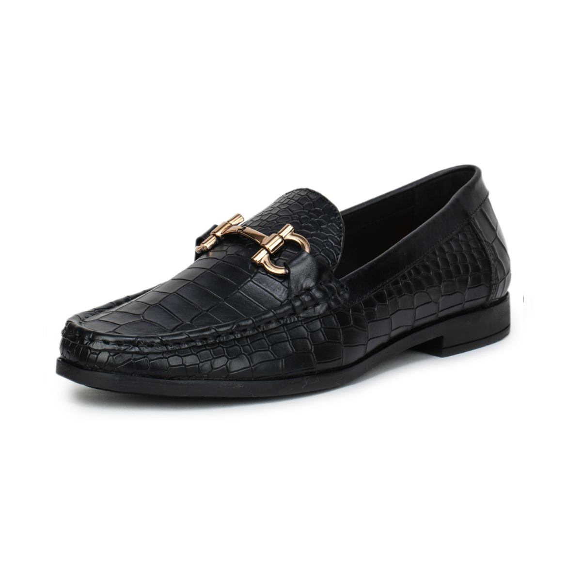 Luxe Textured Loafers - 0840 black3