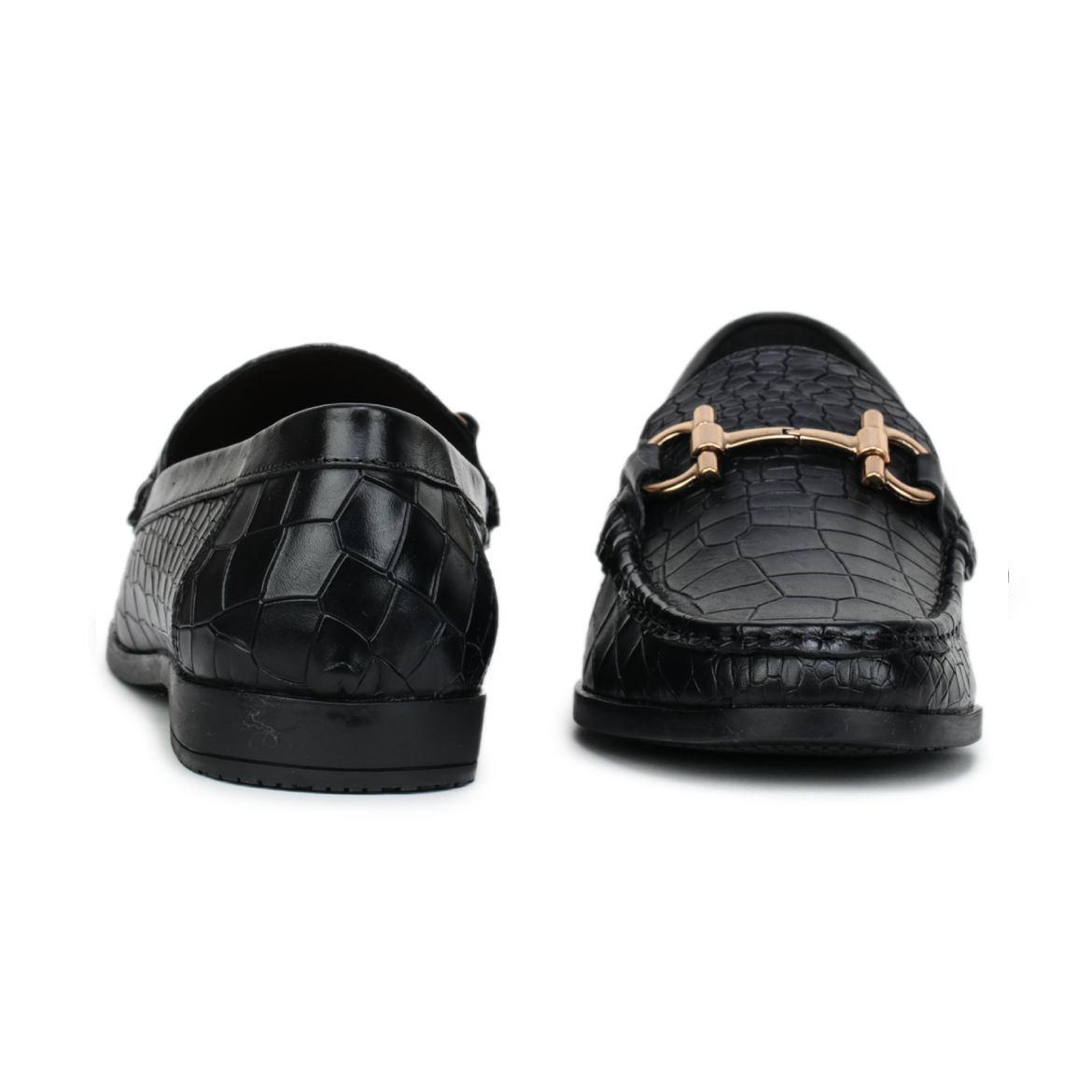 Luxe Textured Loafers - 0840 black2