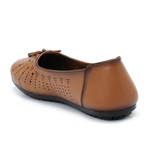 Elegant Laser Cut Flat Belly Shoes for Women FRANCO