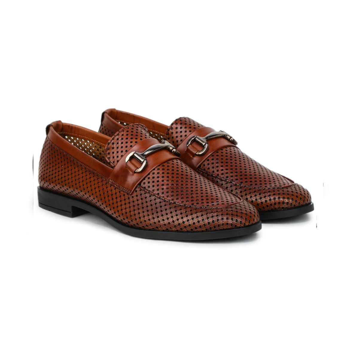 Textured Loafers for Men- 9981_brown6